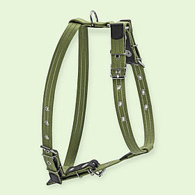 Шлея брезентова для середніх собак Collar 47-72 см, зелена 0637