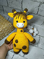 М'яка іграшка в'язана ручної роботи амігурумі Жираф Гоша 25 см Жовтий 202-6