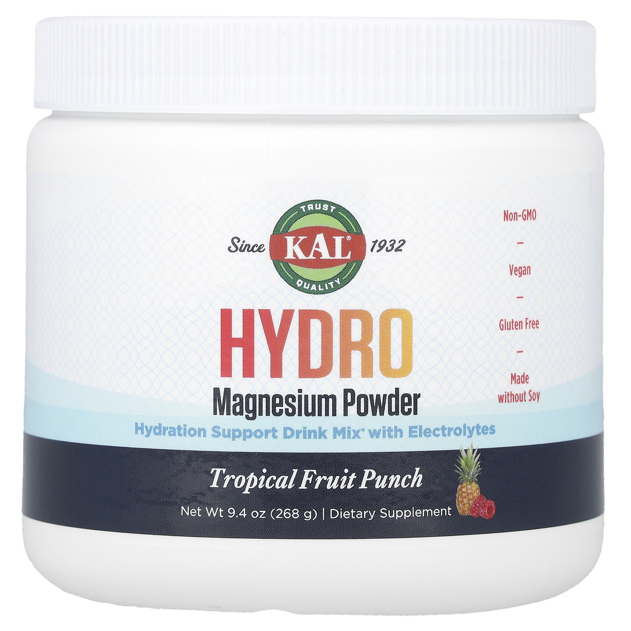 KAL, Hydro Magnesium Powder, пунш із тропічних фруктів, 268 г (9,4 унції), Київ