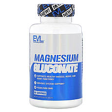 EVLution Nutrition, Magnesium Gluconate, 60 Tablets, Киев