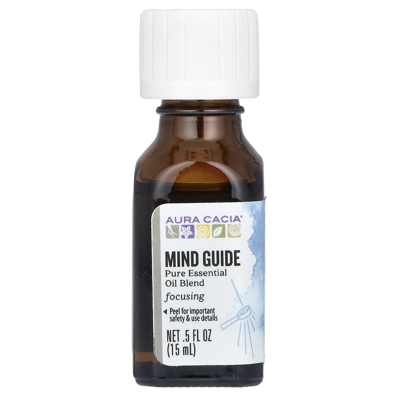 Aura Cacia, Суміш чистих ефірних олій, посібник для розуму, 15 мл (0,5 рідкого. Унції), Київ, фото 1