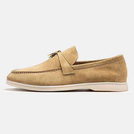 Чоловічі Лофери Loro Piana Sand Beige / Лоро Піана Сенд Бежеві, фото 1
