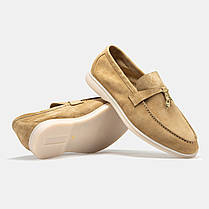 Чоловічі Лофери Loro Piana Sand Beige / Лоро Піана Сенд Бежеві, фото 6