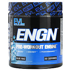 EVLution Nutrition, ENGN, Pre-Workout Engine, Blue Raz, 312 г (11 унций), Киев