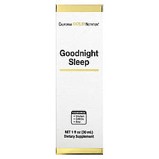 California Gold Nutrition, Goodnight Sleep, засіб для спокійного сну, 30 мл (1 рідк. унція), Київ
