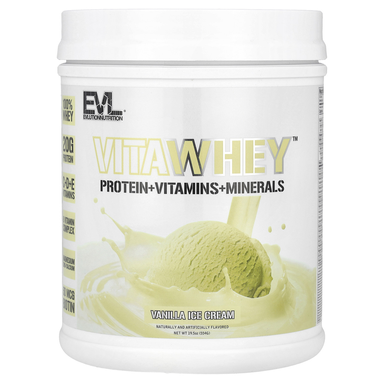 EVLution Nutrition, VitaWhey TM, ванільне морозиво, 554 г (19,5 унції), Київ