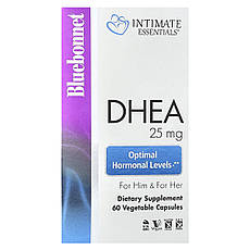 Bluebonnet Nutrition, Intimate Essentials, ДГЕА, для чоловіків і для неї, 25 мг, 60 вегетаріанських капсул, Київ