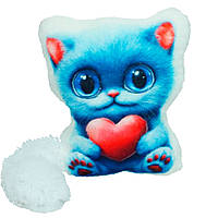 М'яка іграшка подушка Котик із сердечком 2, 25 см Тм Копиця