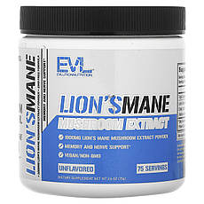 EVLution Nutrition, екстракт грибів гребінця, без добавок, 75 г (2,6 унції), Київ