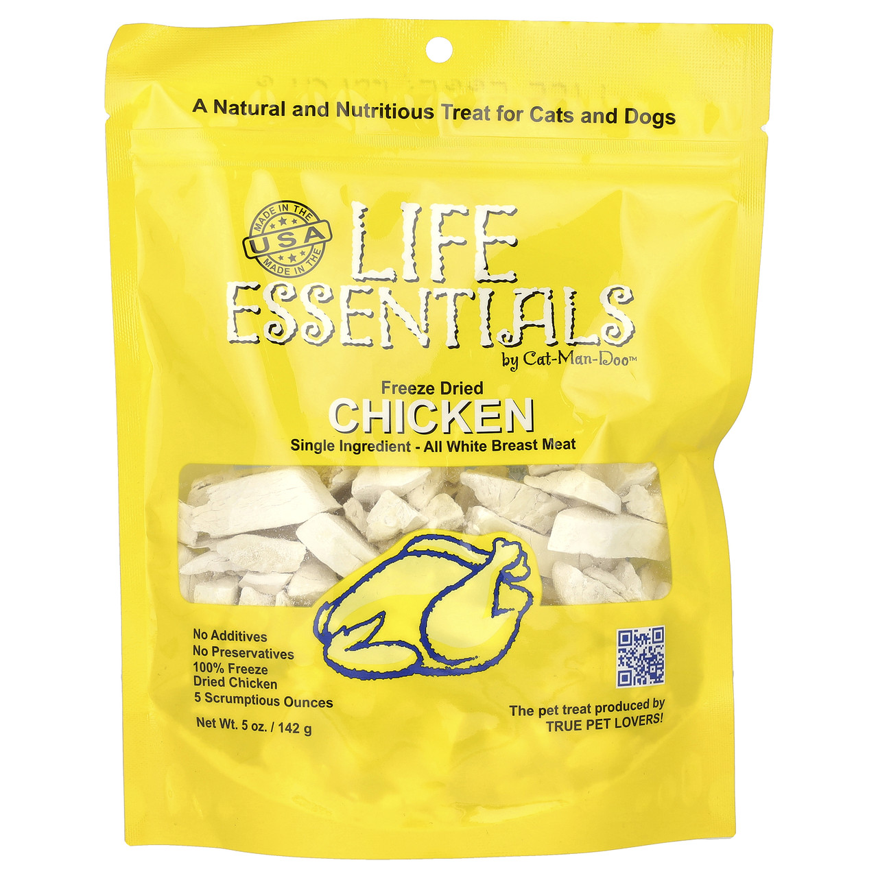 Cat-Man-Doo, Life Essentials, Freeze Dried Chicken for Cats & Dogs, 5 oz (142 g) CMD-78985, Київ, фото 1