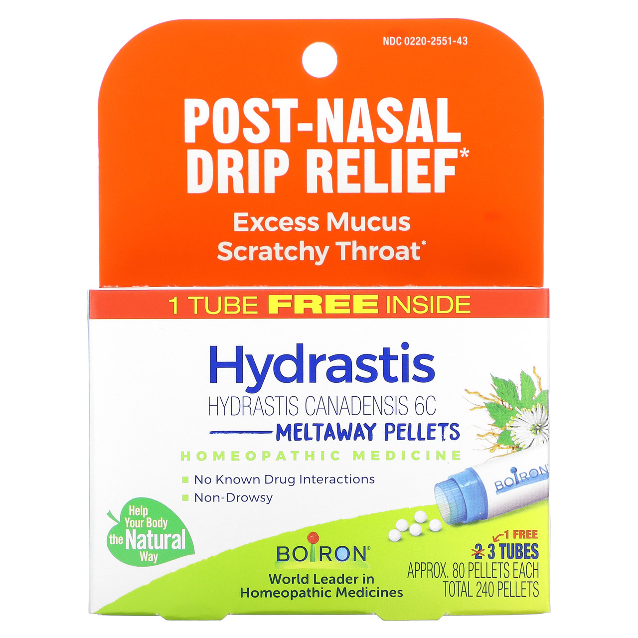 Boiron, Гранули Hydrastis Meltaway, 3 тюбики, 80 гранул у кожному, Київ, фото 1