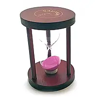 Годинник пісочний None 3 хвилини 7х7х10 см Рожевий пісок (DN32107A)