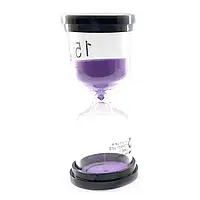 Годинник пісочний None на 15 хвилин 10.5х4.5х4.5 см Синій пісок (DN32216B)