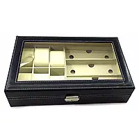 Скринька None для годинника й окулярів 6 годин + 3 окуляри 33х20х8 см (DN32799)
