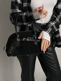 Сумка женская Miu Miu Aventure Nappa Suede черний