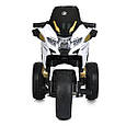 Дитячий мотоцикл Kawasaki з пультом керування 2,4G (білий колір), фото 4