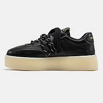 Жіночі Кросівки Miu Miu Leather Sneakers Platform Black / Міу Міу Лезер Снікерс Платформ Чорні, фото 4