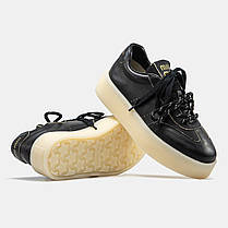 Жіночі Кросівки Miu Miu Leather Sneakers Platform Black / Міу Міу Лезер Снікерс Платформ Чорні, фото 6