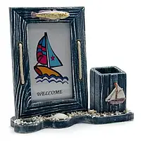 Фоторамка з підставкою для ручок Море Delizia 20х18,5х6 см (DN25279)