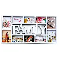 Фоторамка на 10 світлинах Delizia 18 х 13 см і 15 х 10 см Сім'я (DN29762)