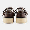 Жіночі Кросівки Miu Miu Leather Sneakers Platform Brown / Міу Міу Лезер Снікерс Платформ Коричневі, фото 9