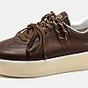 Жіночі Кросівки Miu Miu Leather Sneakers Platform Brown / Міу Міу Лезер Снікерс Платформ Коричневі, фото 8