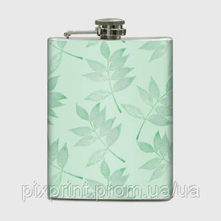 Фляга «Зелене листя на світло-зеленого»