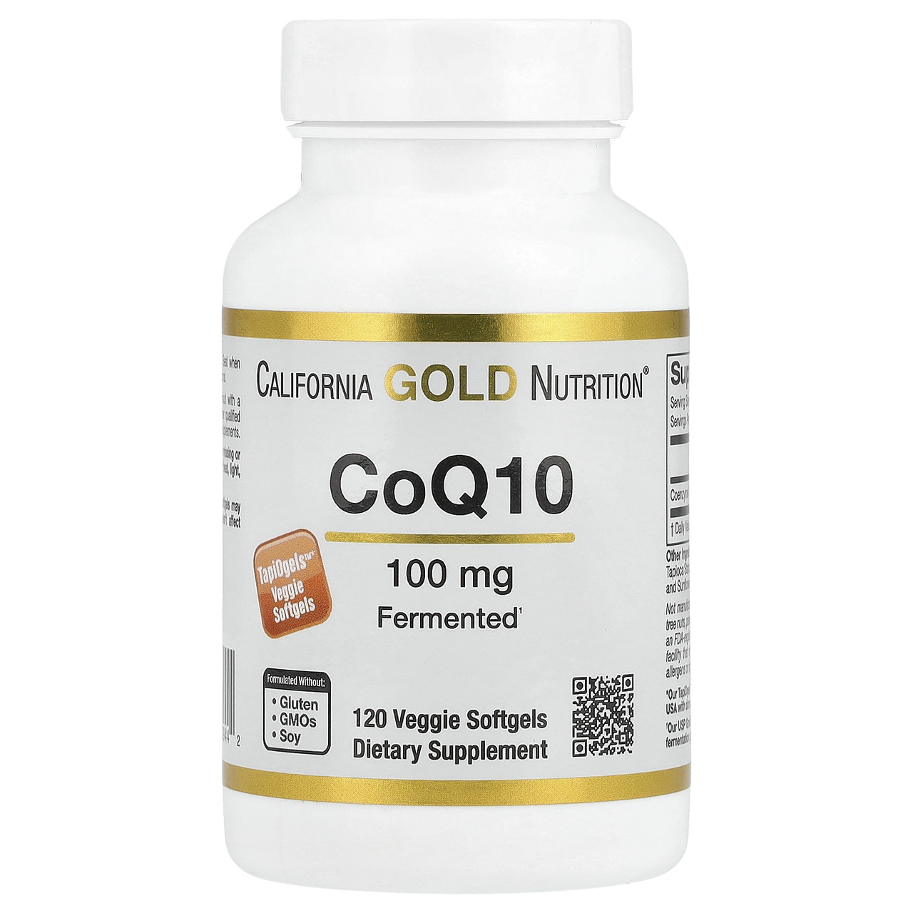 California Gold Nutrition, коэнзим Q10, 100 мг, 120 Кам’яні капсули рослин, Київ, фото 1