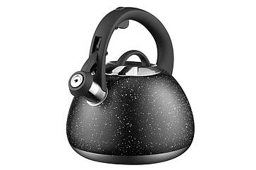 Чайник Ardesto Gemini, 2.5л, нержавіюча сталь, чорний (код 146146)