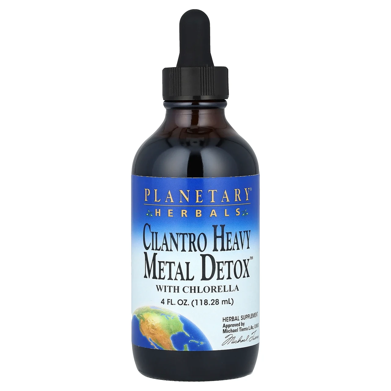 Planetary Herbals, Cilanro Heavy Metal Detox з хлореллою, 118,28 мл (4 рідко). Унції), Київ, фото 1