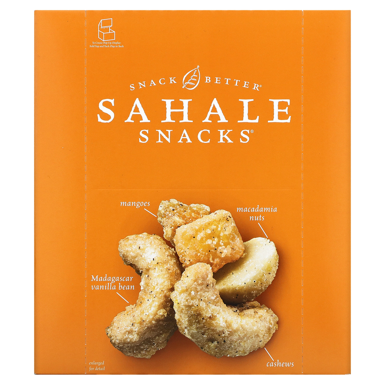 Sahale Snacks, Окогенована суміш, мандарин, ваніль, кешу і макадамія, 9 пакетиків, 42,5 г (1,5 унції), Київ