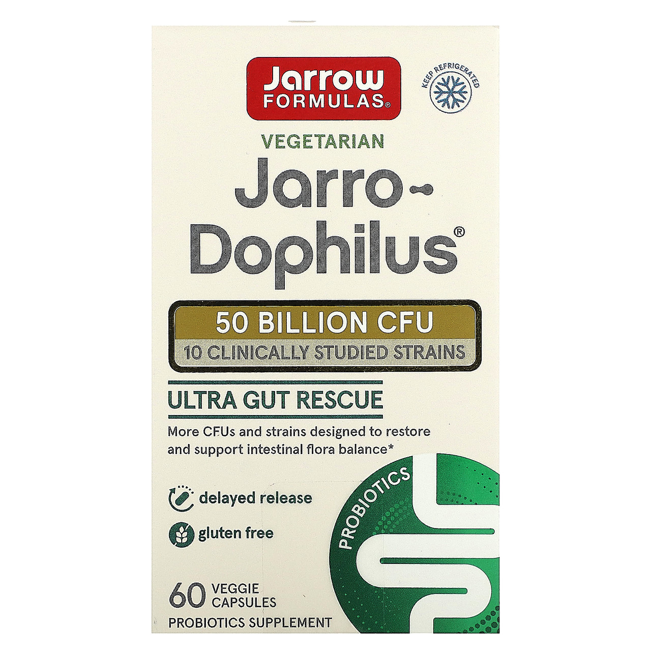 Jarrow Formulas, Jarro-Dophilus Ultra, 50 мільярдів, 60 вегетаріанських капсул (Ice), Київ