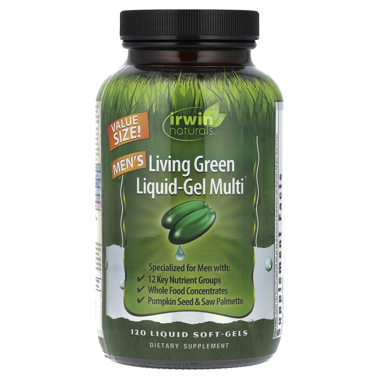 Irwin Naturals, men's Living Green Liquid-Gel Multi, 120 рідких гельових капсул, Київ