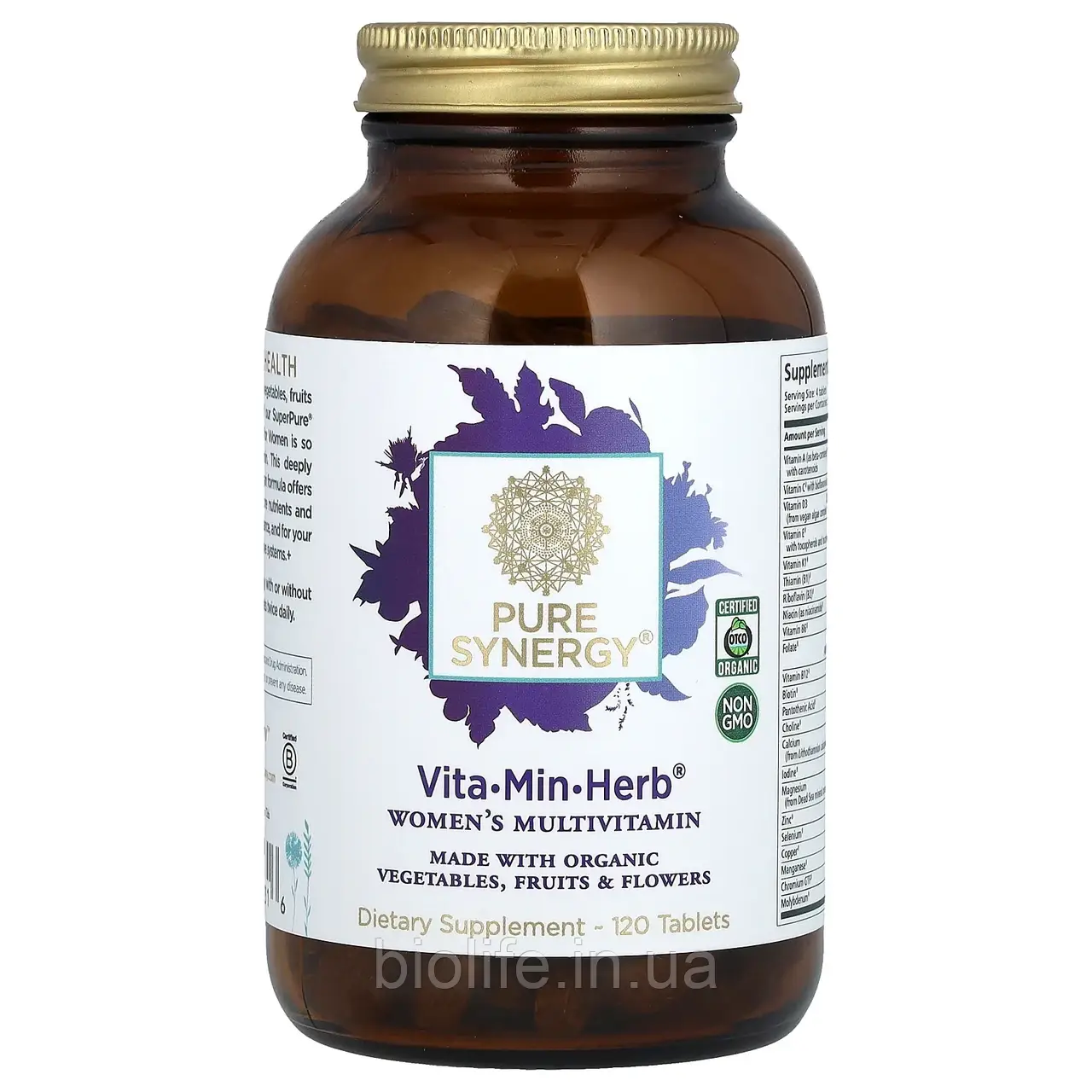 Pure Synergy, Vita-Min-Herb, мультивітаміни для жінок, 120 таблеток оригінал, фото 1
