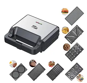 Мультимейкер електричний Zepline ZP-811 зі змінними формами 7в1 2200W Black-Silver (3_06027)