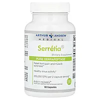 Arthur Andrew Medical, Serretia, чиста серрапептаза, 90 капсул Дніпро