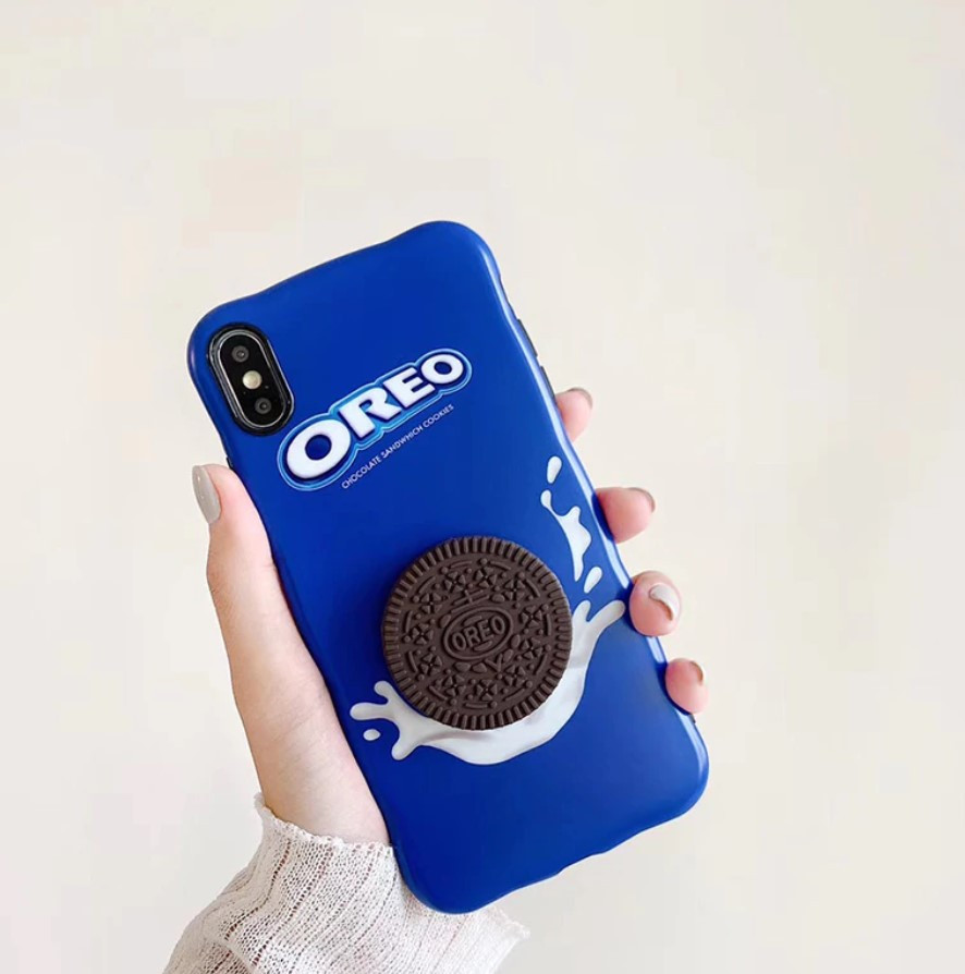 Силіконовий чохол для iPhone XS/X — Печиво Oreo, Синій
