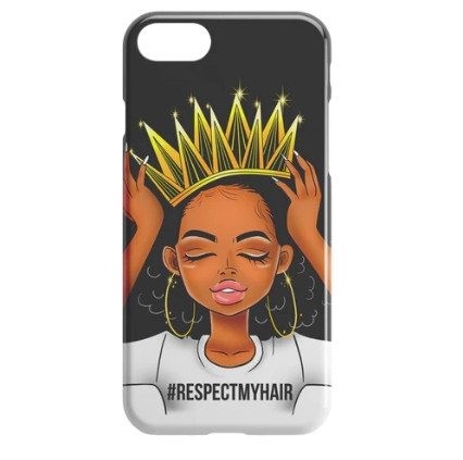 Силіконовий чохол для iPhone SE 2022 / 2020 / 8 / 7 — Respectmyhair (Дівчина з короною), XIX