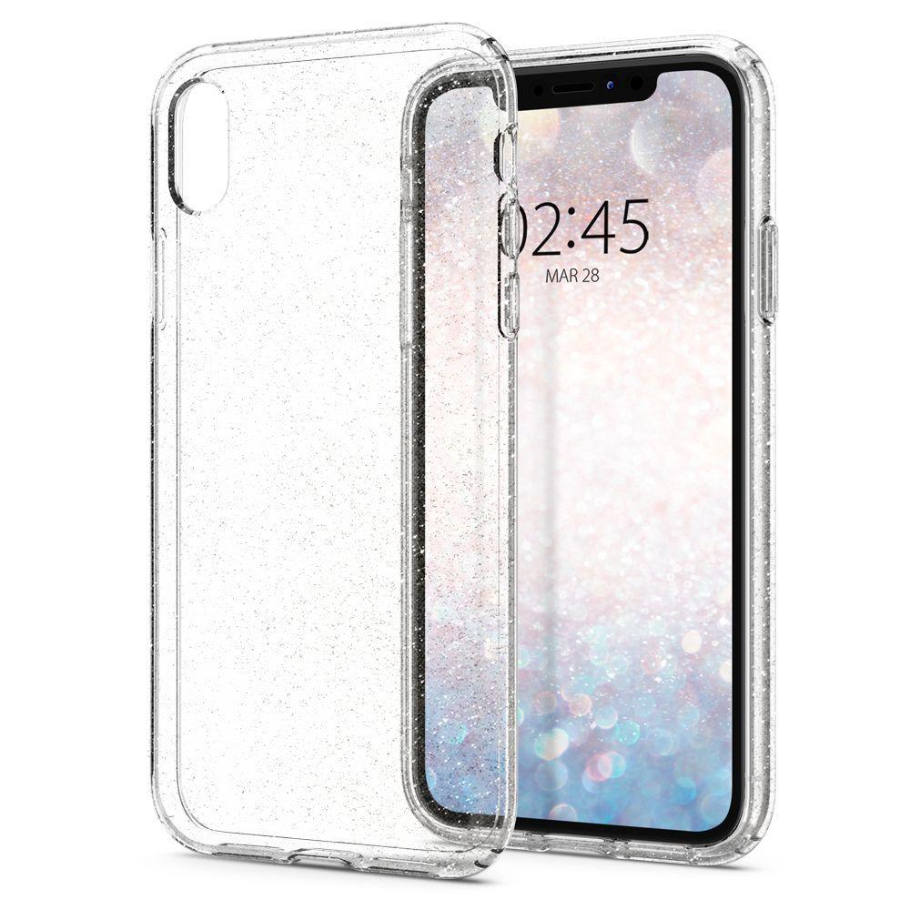 Силіконовий чохол для iPhone XR — Glitter з блискітками, Прозорий