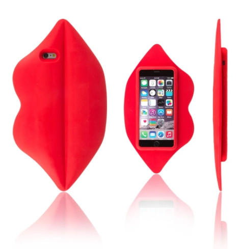 Силіконовий чохол для iPhone 8 Plus / 7 Plus — Lips (Губи), Червоний