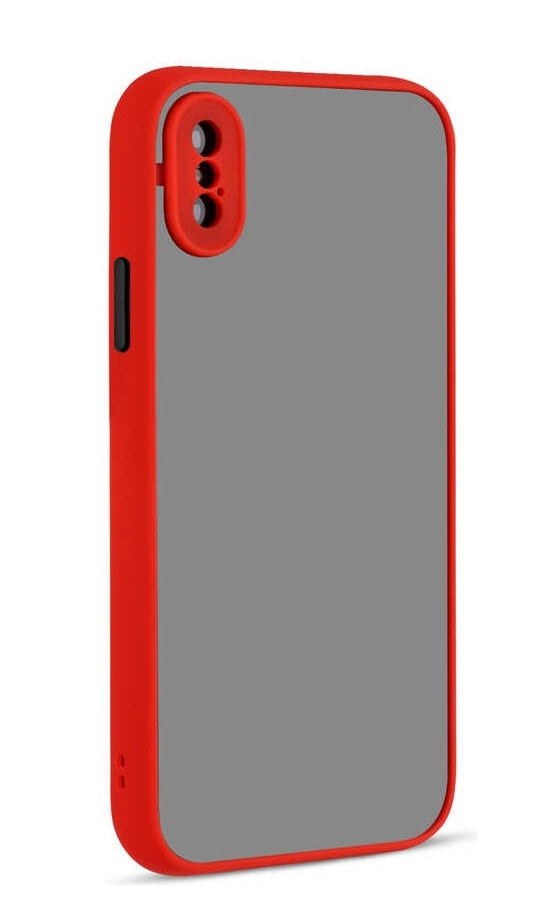 Чохол для iPhone XS/X — Goospery Matte Case, Red (Камера закрита)