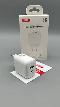 СЗУ XO. L138 30W GaN nitride (1USB-A+1USB-C) (210)