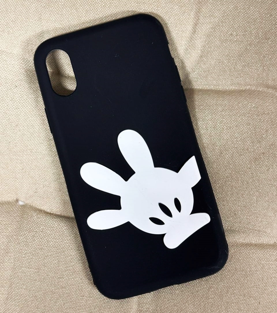 Силіконовий чохол для iPhone XS/X — 3D Ладошка, Чорний
