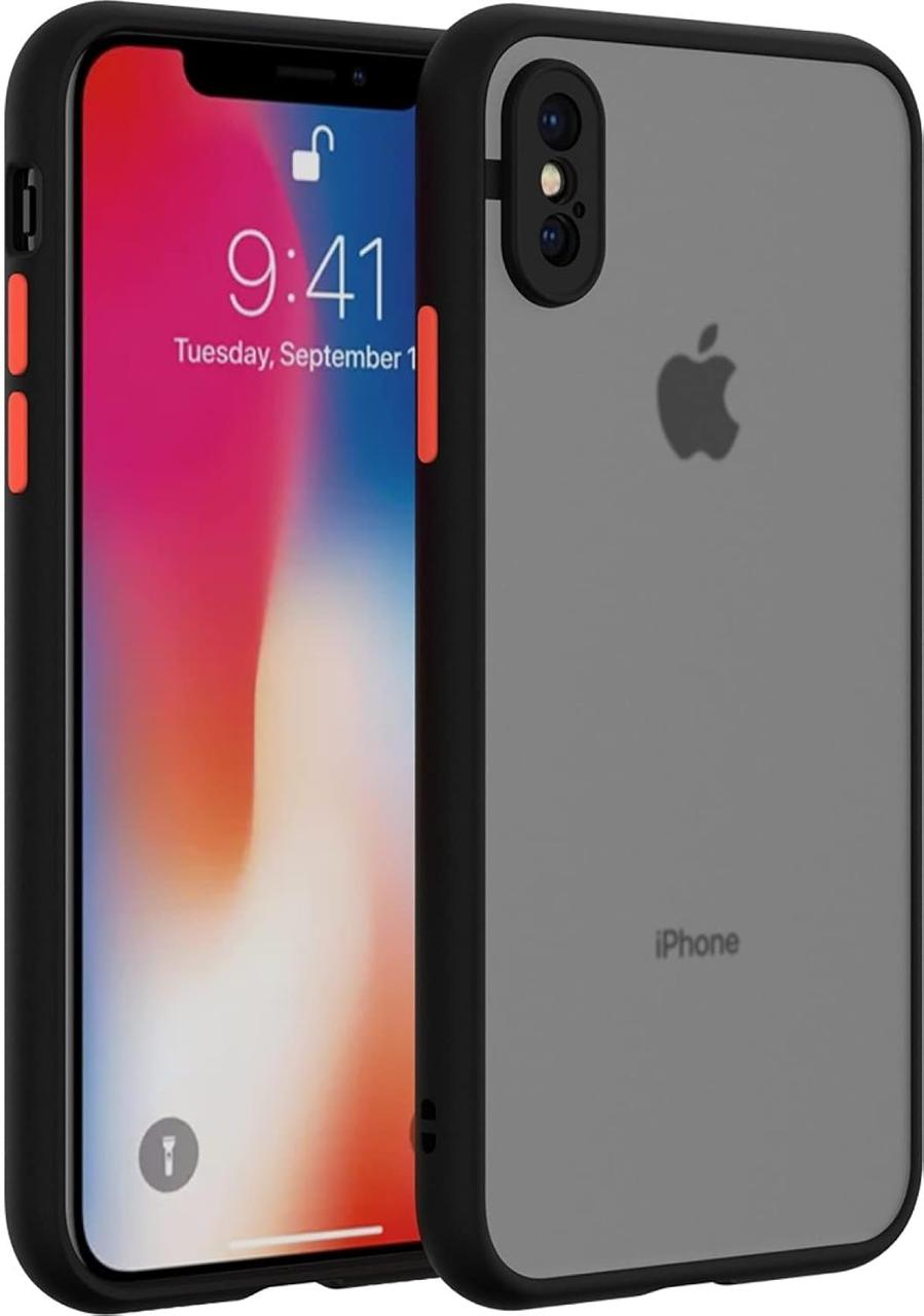 Чохол для iPhone XS Max — Goospery Matte Case, Black (Камера закрита)