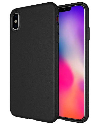 Силіконовий матовий чохол для iPhone XS Max — Чорний