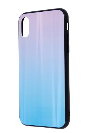 Чохол скляний для iPhone XS Max — Gradient Glass Case, Purple-Blue