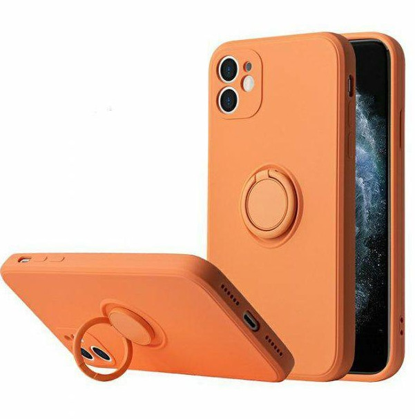 Силіконовий чохол для iPhone 11 — Ring Color case, Orange