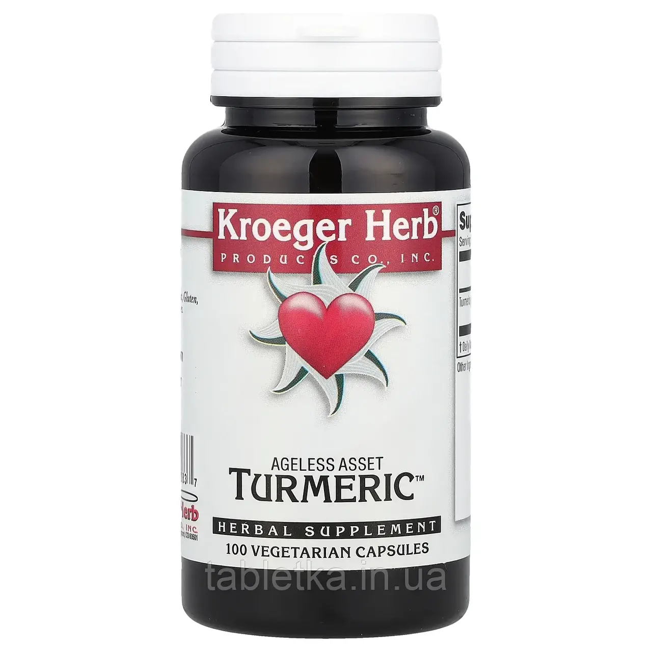 Kroeger Herb Co, Turmeric, 100 рослинних капсул Дніпро