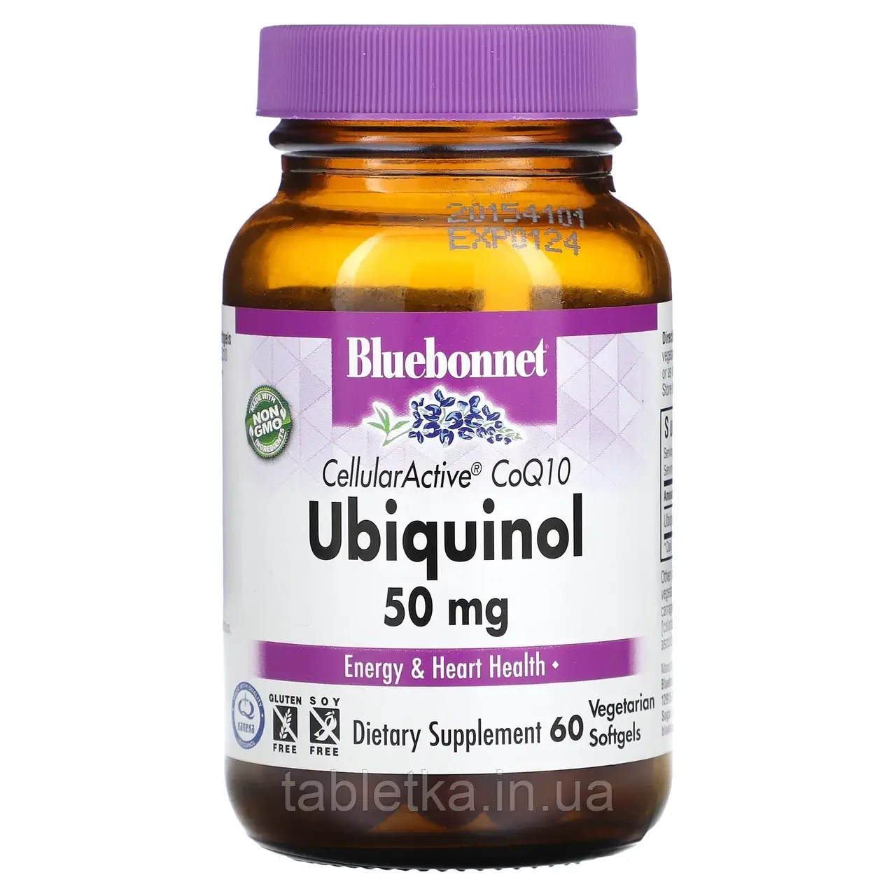 Bluebonnet Nutrition, Ubiquinol, Cellular Active CoQ10, 50 мг, 60 рослинних капсул Дніпро