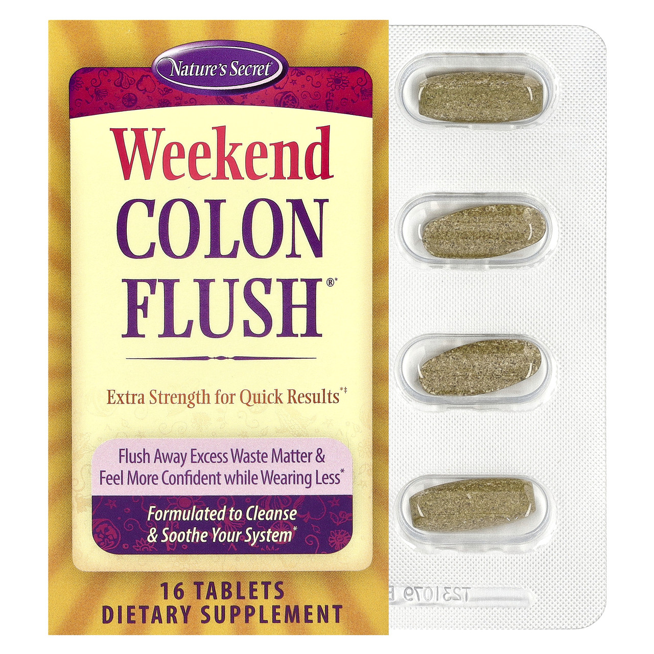 Nature's Secret, Weekend Colon Flush®, 16 таблеток Киев, Київ